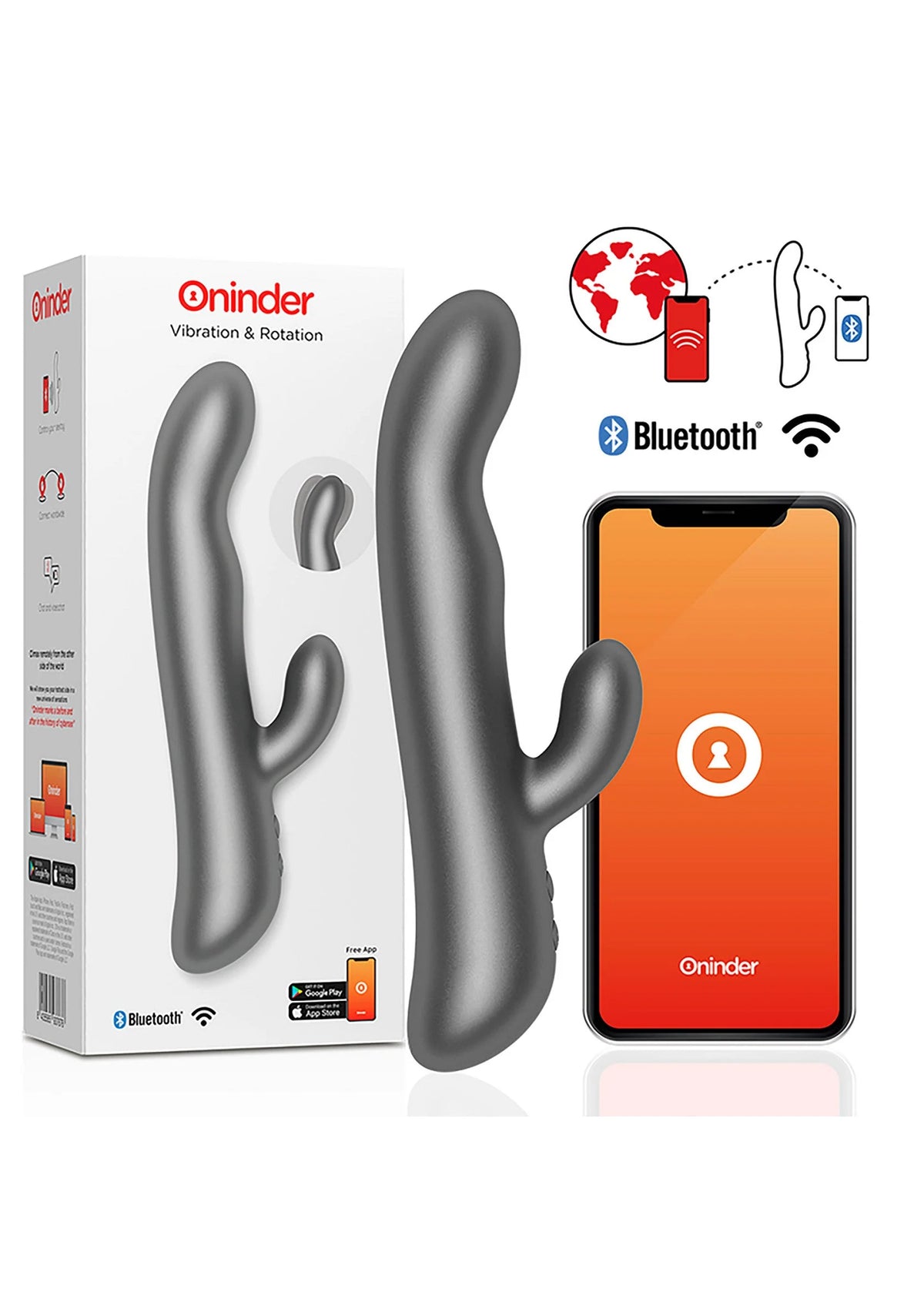 Bestel: Oslo Rabbit & Rotation + App by Oninder - bij Happytoys: de erotische sex webshop | liever Happy dan Easy ⭐⭐⭐⭐⭐ - Grijs - 54905 - GREY