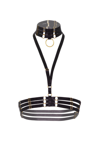 Bestel: Halter Harness Plus O - Ring Collar by Kinky Diva - bij Happytoys: de erotische sex webshop | liever Happy dan Easy ⭐⭐⭐⭐⭐