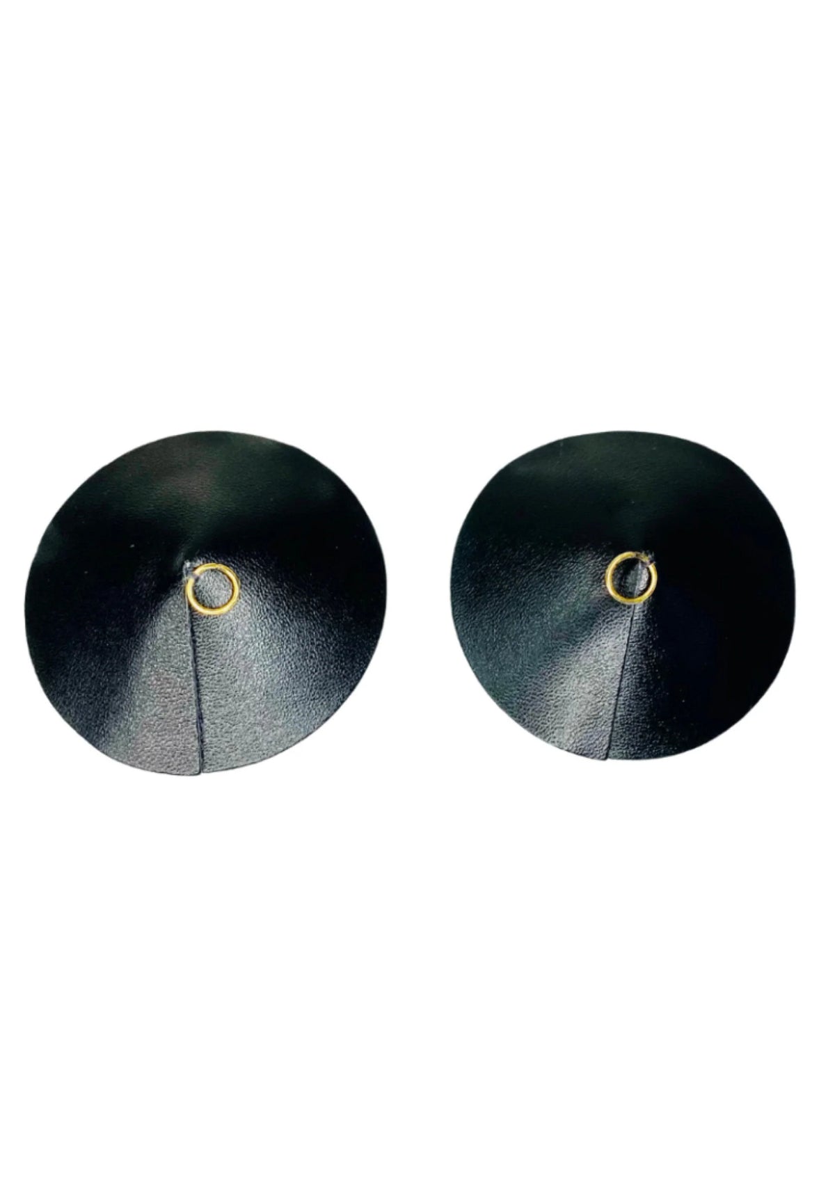 Bestel: PU Leather Nipple Covers Ring by Kinky Diva - bij Happytoys: de erotische sex webshop | liever Happy dan Easy ⭐⭐⭐⭐⭐ - Gold - 70833 - GOLD - O/S