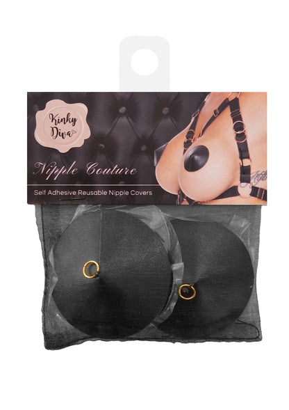 Bestel: PU Leather Nipple Covers Ring by Kinky Diva - bij Happytoys: de erotische sex webshop | liever Happy dan Easy ⭐⭐⭐⭐⭐