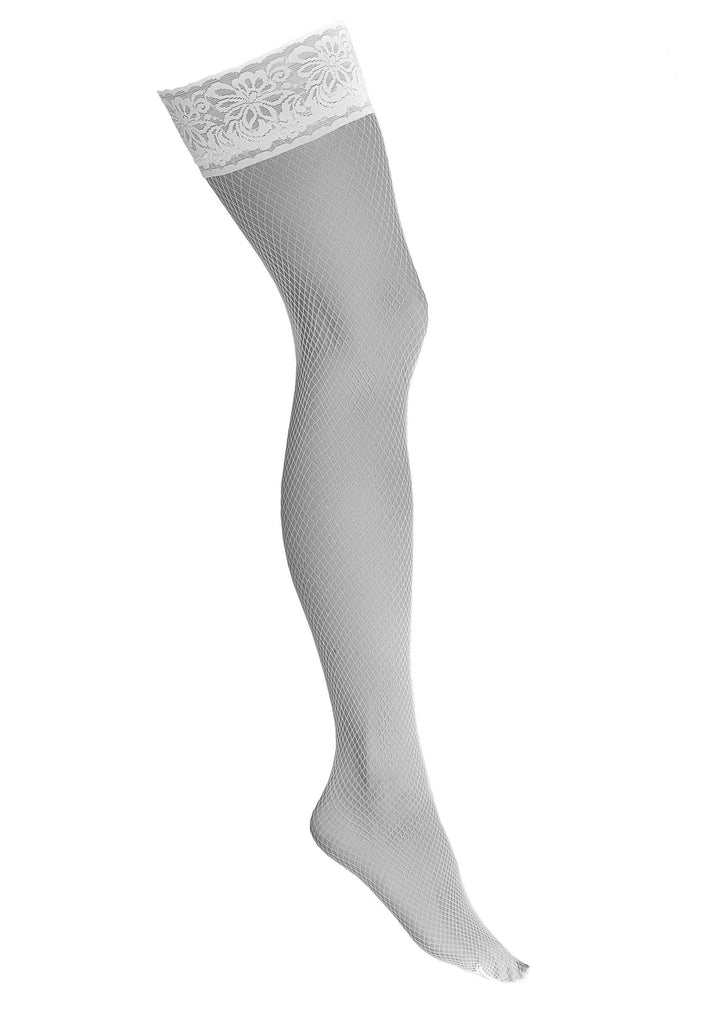Bestel: Fishnet Hold Ups H019 by Kotek - bij Happytoys: de erotische sex webshop | liever Happy dan Easy ⭐⭐⭐⭐⭐ - Wit - L/XL - 79819 - WHITE - L/XL