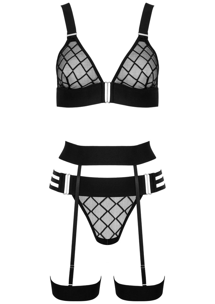Bestel: 3 Pcs Set THP105 lingerie set bra, panty and garter by Kotek - bij Happytoys: de erotische sex webshop | liever Happy dan Easy ⭐⭐⭐⭐⭐