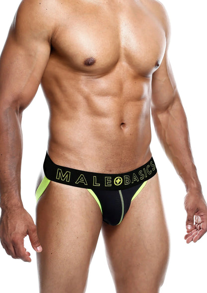 Bestel: MaleBasics Neon Jock - bij Happytoys: de erotische sex webshop | liever Happy dan Easy ⭐⭐⭐⭐⭐ - Default Title - 81206 - YELLOW - XL