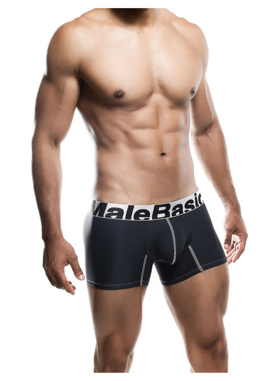 Bestel: MaleBasics Microfiber Boxer - bij Happytoys: de erotische sex webshop | liever Happy dan Easy ⭐⭐⭐⭐⭐ - Default Title - 81208 - BLACK - M