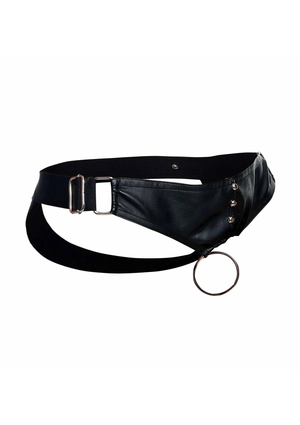 Bestel: DNGEON Cockring Jockstrap by MOB Eroticwear Dngeon - bij Happytoys: de erotische sex webshop | liever Happy dan Easy ⭐⭐⭐⭐⭐ - Zwart - One Size - 81290 - BLACK - O/S