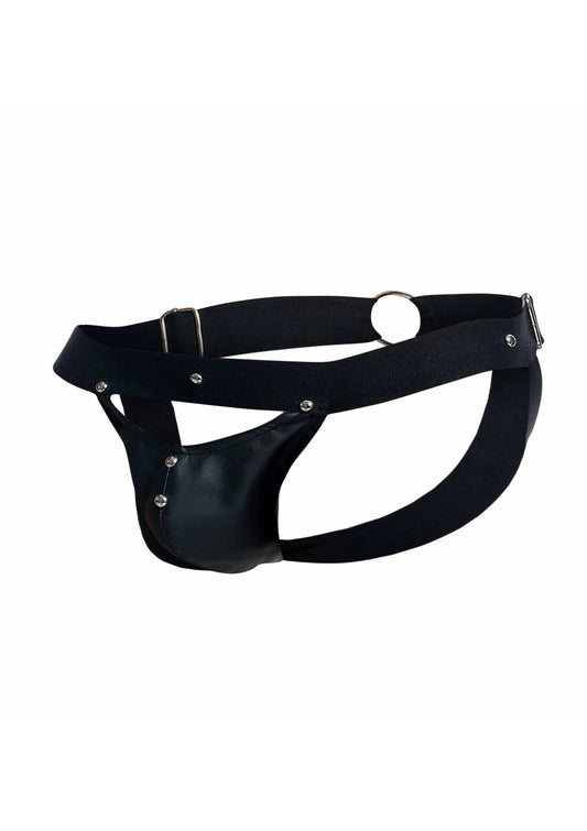 Bestel: DNGEON Peakaboo Jock - bij Happytoys: de erotische sex webshop | liever Happy dan Easy ⭐⭐⭐⭐⭐ - Default Title - 81293 - BLACK - O/S