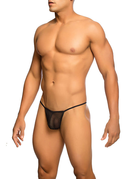 Bestel: MOB Sheer T - Back Thong by MOB Eroticwear - bij Happytoys: de erotische sex webshop | liever Happy dan Easy ⭐⭐⭐⭐⭐ - Zwart - L/XL - 81335 - BLACK - L/XL