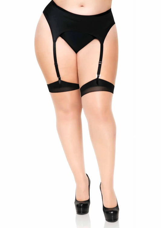 Bestel: Plus Elastane 2 - tone Stockings with Backseam by Leg Avenue - bij Happytoys: de erotische sex webshop | liever Happy dan Easy ⭐⭐⭐⭐⭐