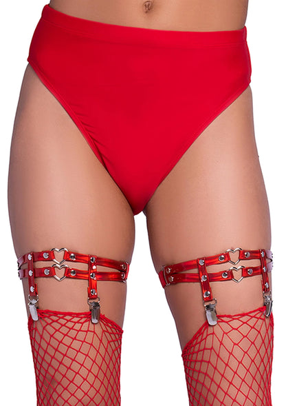 Bestel: Studded Thigh High Garter with Mini Hearts (Red) by Leg Avenue - bij Happytoys: de erotische sex webshop | liever Happy dan Easy ⭐⭐⭐⭐⭐ - Default Title - 82014 - RED - O/S