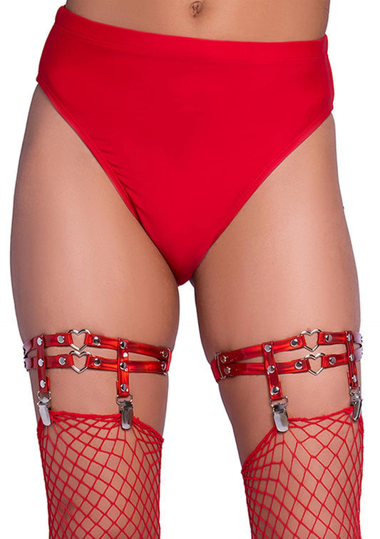 Bestel: Studded Thigh High Garter with Mini Hearts (Red) by Leg Avenue - bij Happytoys: de erotische sex webshop | liever Happy dan Easy ⭐⭐⭐⭐⭐ - Default Title - 82014 - RED - O/S