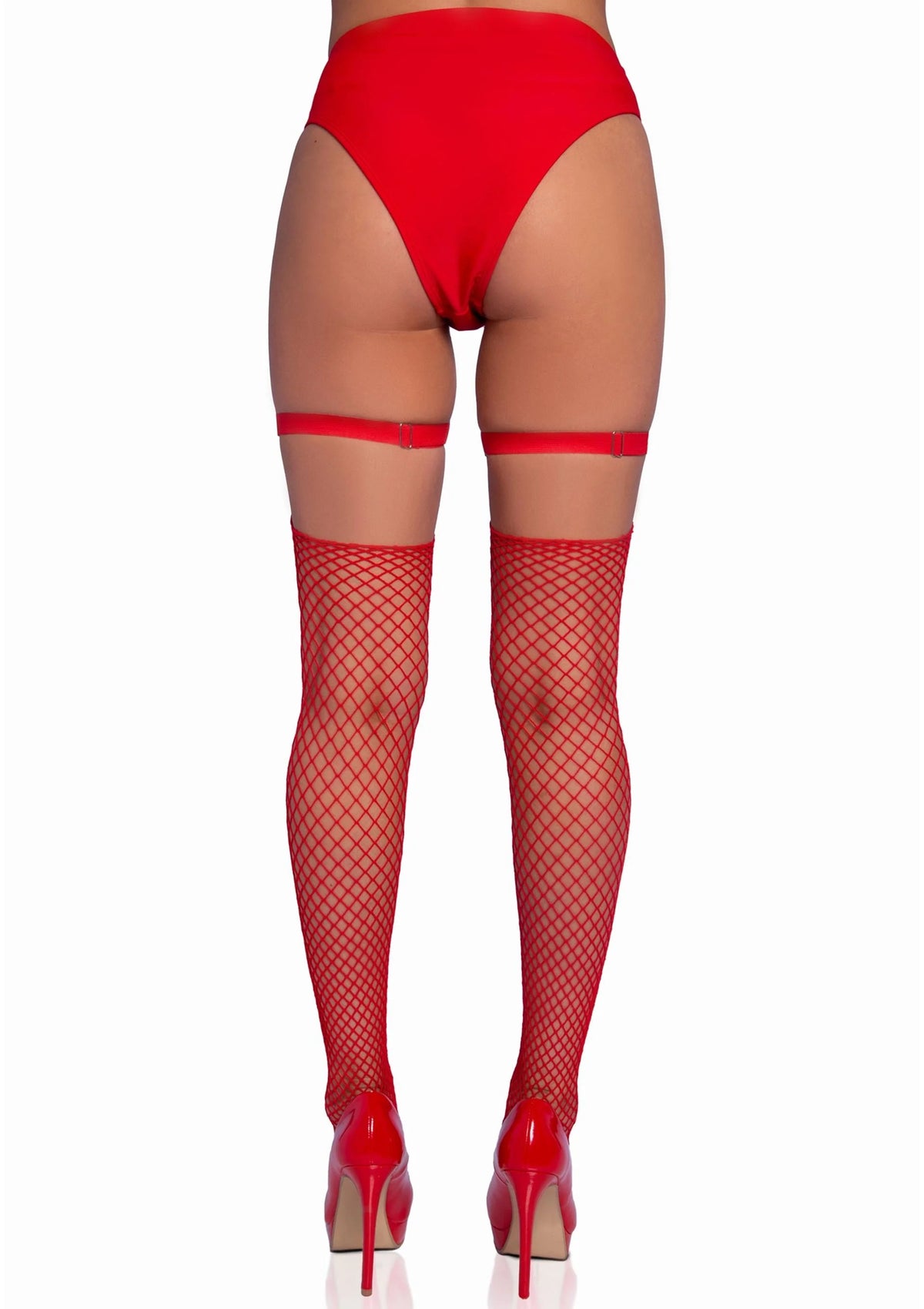 Bestel: Studded Thigh High Garter with Mini Hearts (Red) by Leg Avenue - bij Happytoys: de erotische sex webshop | liever Happy dan Easy ⭐⭐⭐⭐⭐