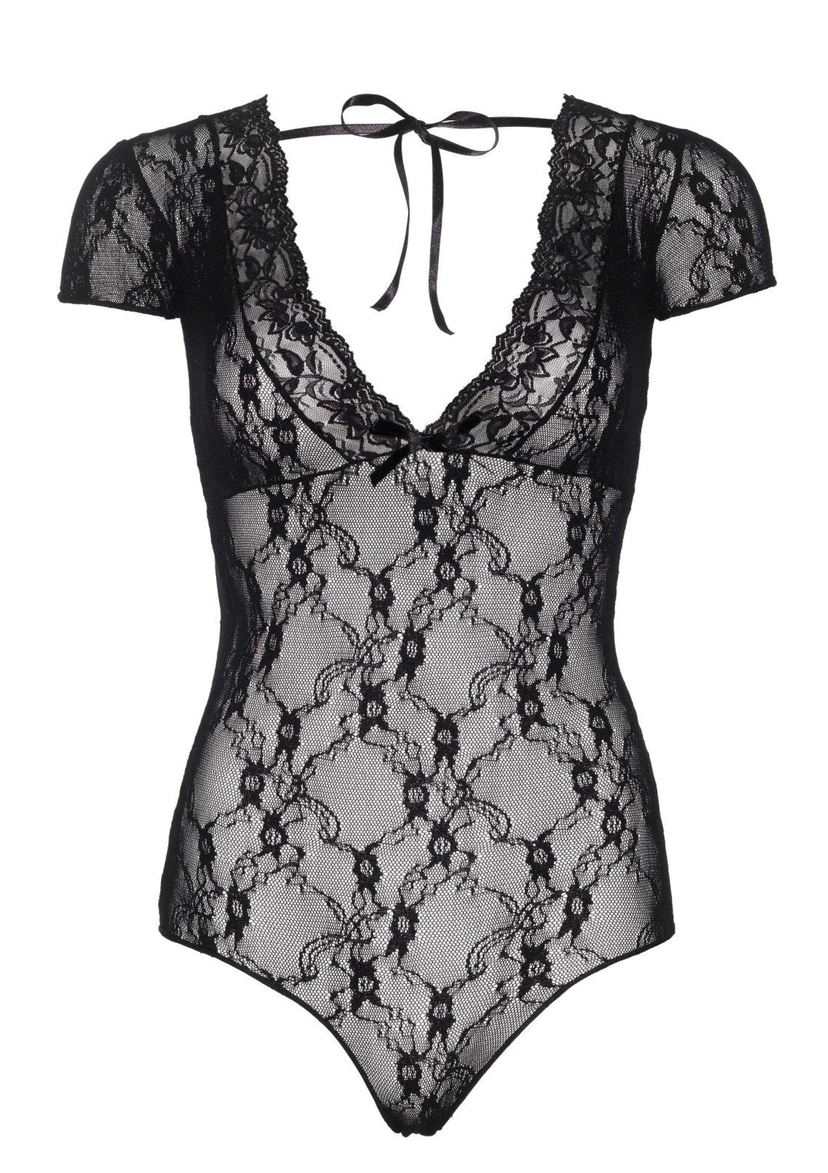 Bestel: Floral Lace Backless Teddy by Leg Avenue - bij Happytoys: de erotische sex webshop | liever Happy dan Easy ⭐⭐⭐⭐⭐
