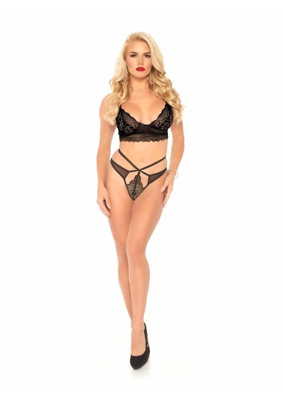 Bestel: Sweetheart Bralette and String by Leg Avenue - bij Happytoys: de erotische sex webshop | liever Happy dan Easy ⭐⭐⭐⭐⭐