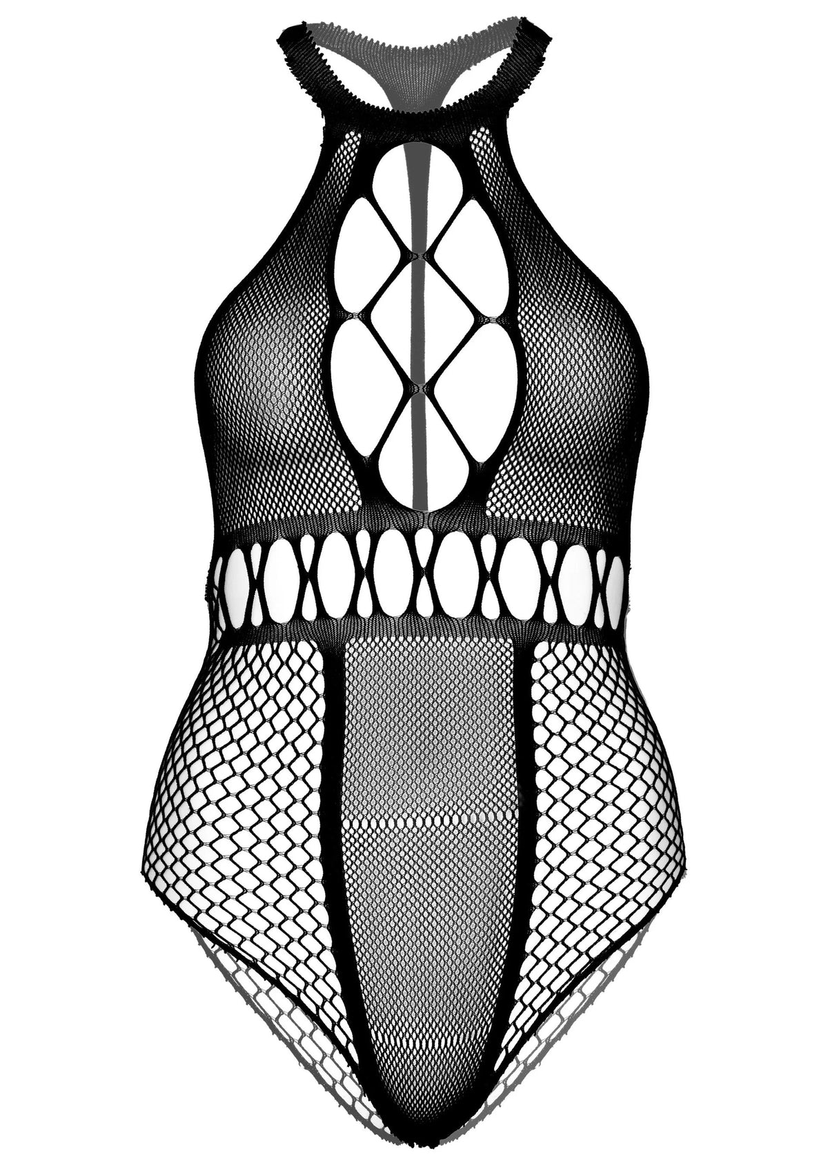 Bestel: Plus Seamless Halter Bodysuit (Black) by Leg Avenue - bij Happytoys: de erotische sex webshop | liever Happy dan Easy ⭐⭐⭐⭐⭐