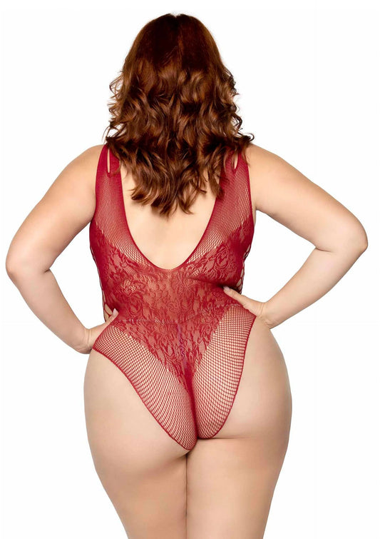 Bestel: Plus Seamless Bodysuit with Shoulder Straps by Leg Avenue - bij Happytoys: de erotische sex webshop | liever Happy dan Easy ⭐⭐⭐⭐⭐