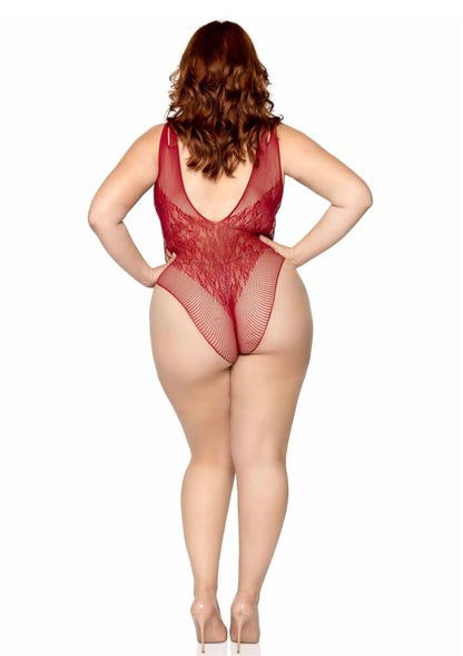 Bestel: Plus Seamless Bodysuit with Shoulder Straps by Leg Avenue - bij Happytoys: de erotische sex webshop | liever Happy dan Easy ⭐⭐⭐⭐⭐