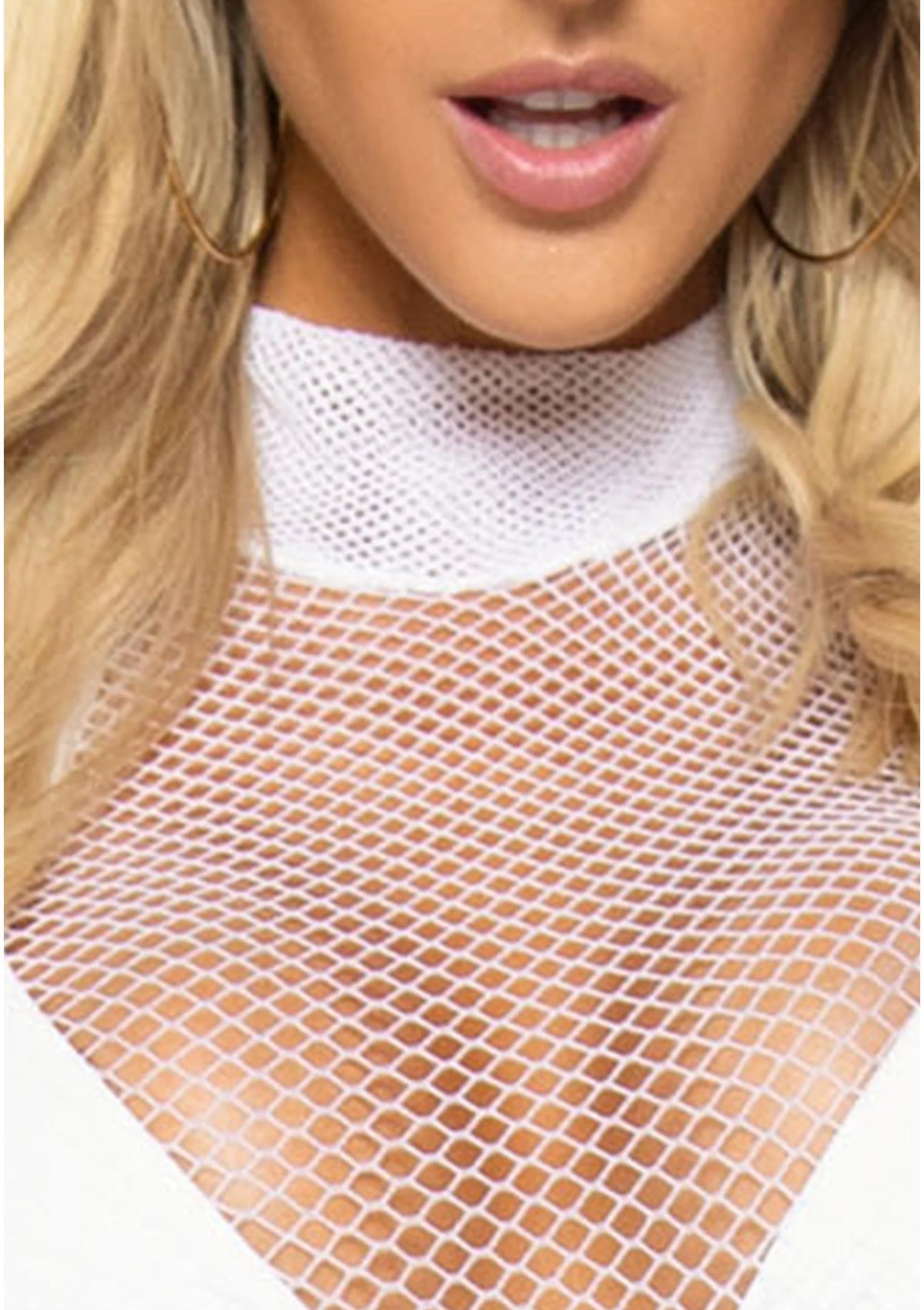 Bestel: Ultra Net High Neck Mini Dress by Leg Avenue - bij Happytoys: de erotische sex webshop | liever Happy dan Easy ⭐⭐⭐⭐⭐