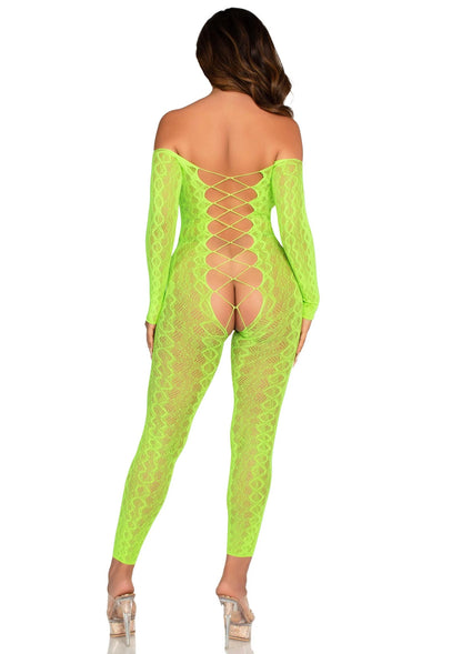 Bestel: Crotchless, Footless Lingerie Bodystocking by Leg Avenue - bij Happytoys: de erotische sex webshop | liever Happy dan Easy ⭐⭐⭐⭐⭐