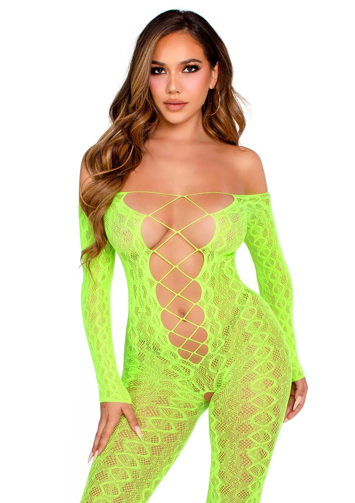 Bestel: Crotchless, Footless Lingerie Bodystocking by Leg Avenue - bij Happytoys: de erotische sex webshop | liever Happy dan Easy ⭐⭐⭐⭐⭐