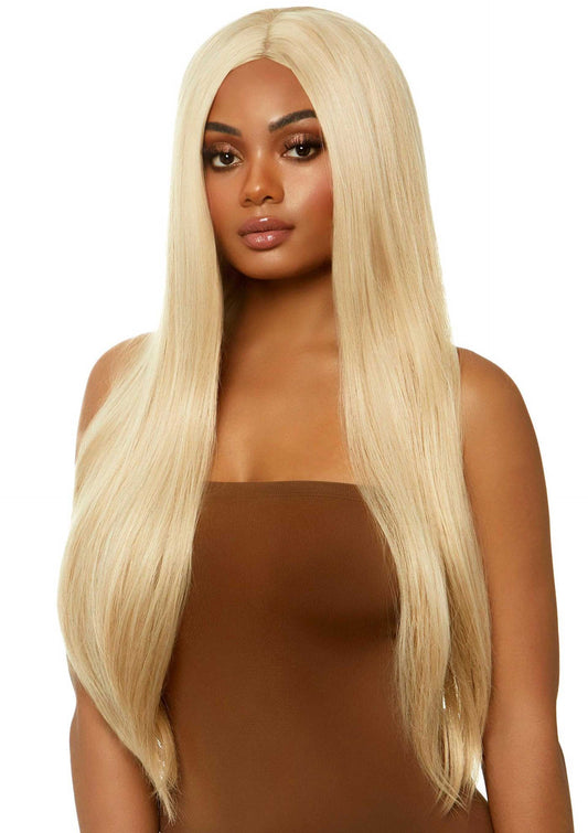 Bestel: Long Straight Center Part Wig by Leg Avenue - bij Happytoys: de erotische sex webshop | liever Happy dan Easy ⭐⭐⭐⭐⭐