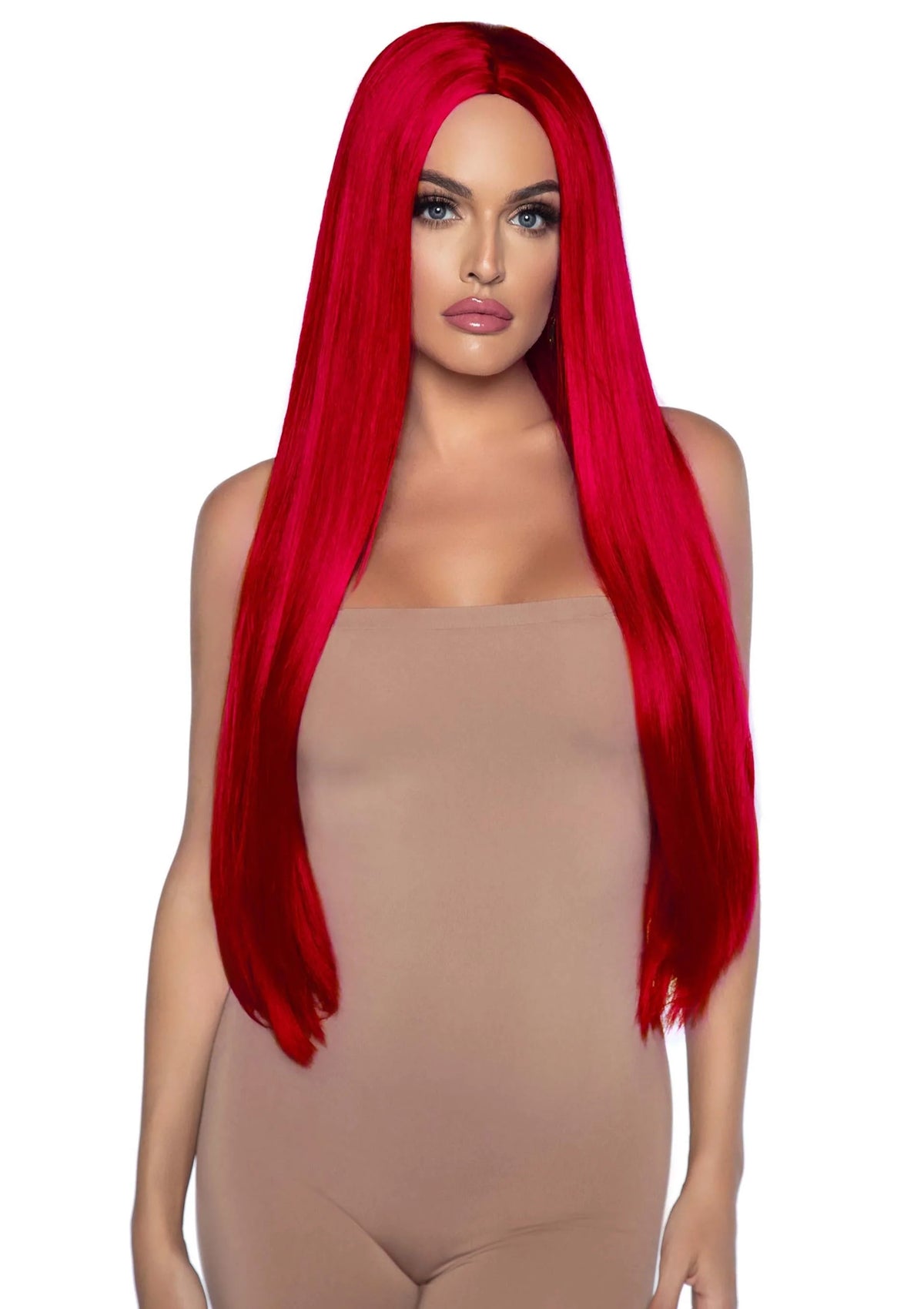 Bestel: Long Straight Center Part Wig (Red) by Leg Avenue - bij Happytoys: de erotische sex webshop | liever Happy dan Easy ⭐⭐⭐⭐⭐ - Default Title - 82098 - RED - O/S