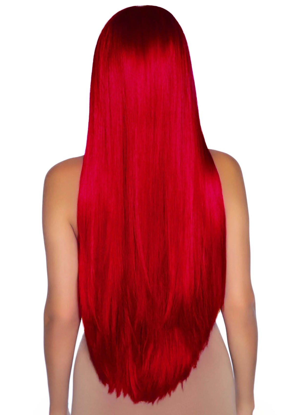 Bestel: Long Straight Center Part Wig (Red) by Leg Avenue - bij Happytoys: de erotische sex webshop | liever Happy dan Easy ⭐⭐⭐⭐⭐