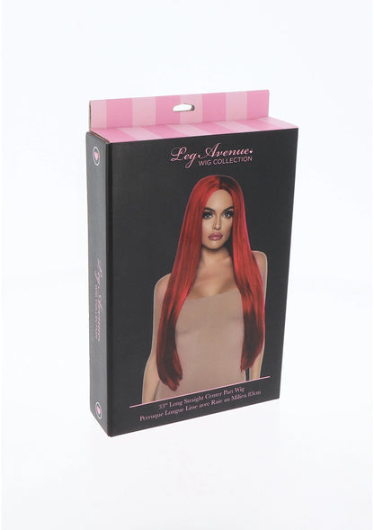Bestel: Long Straight Center Part Wig (Red) by Leg Avenue - bij Happytoys: de erotische sex webshop | liever Happy dan Easy ⭐⭐⭐⭐⭐