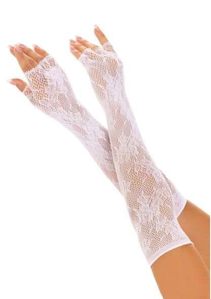 Bestel: Opera Length Floral Net Fingerless Gloves by Leg Avenue - bij Happytoys: de erotische sex webshop | liever Happy dan Easy ⭐⭐⭐⭐⭐