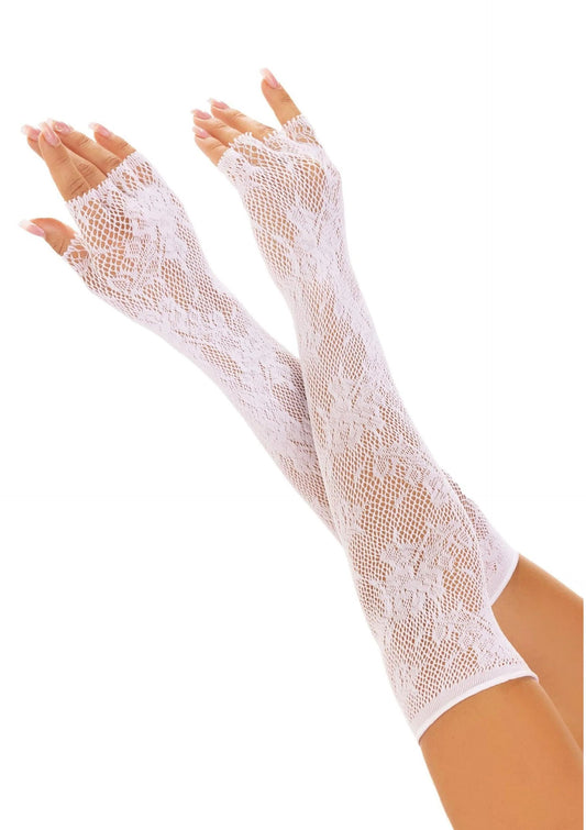 Bestel: Opera Length Floral Net Fingerless Gloves by Leg Avenue - bij Happytoys: de erotische sex webshop | liever Happy dan Easy ⭐⭐⭐⭐⭐