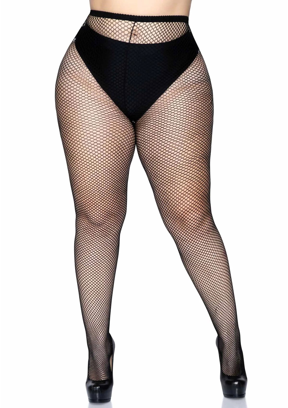 Bestel: Plus Fishnet Pantyhose - bij Happytoys: de erotische sex webshop | liever Happy dan Easy ⭐⭐⭐⭐⭐ - Default Title - 85186 - BLACK - O/S