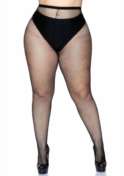 Bestel: Plus Fishnet Pantyhose - bij Happytoys: de erotische sex webshop | liever Happy dan Easy ⭐⭐⭐⭐⭐ - Default Title - 85186 - BLACK - O/S