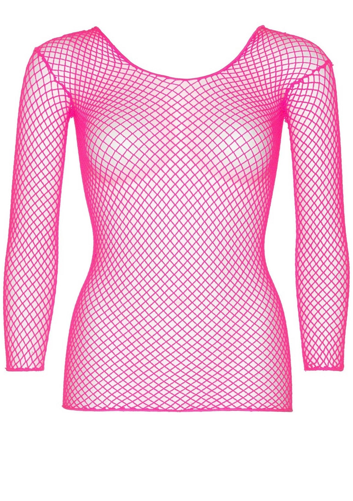 Bestel: Elastane Long Sleeved Fishnet Shirt by Leg Avenue – Stretch Mesh Top - bij Happytoys: de erotische sex webshop | liever Happy dan Easy ⭐⭐⭐⭐⭐
