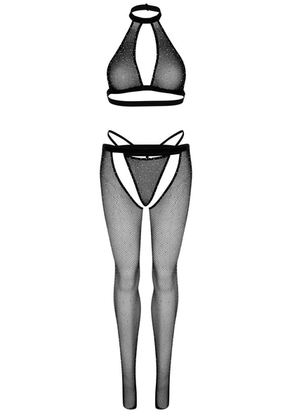 Bestel: Keyhole Top, String and Crotchless Tights by Leg Avenue Very Sexy Lingerie - bij Happytoys: de erotische sex webshop | liever Happy dan Easy ⭐⭐⭐⭐⭐