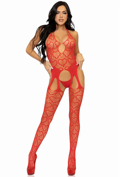 Bestel: Seamless Heart Net Suspender Bodystocking by Leg Avenue - bij Happytoys: de erotische sex webshop | liever Happy dan Easy ⭐⭐⭐⭐⭐
