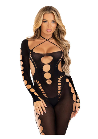 Bestel: Opaque Cut - Out Footless Bodystocking by Leg Avenue - bij Happytoys: de erotische sex webshop | liever Happy dan Easy ⭐⭐⭐⭐⭐
