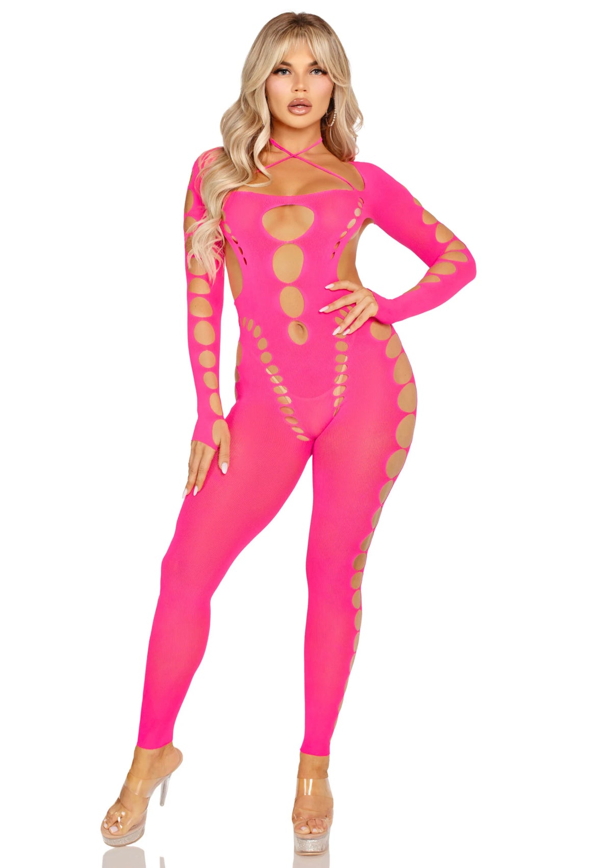 Bestel: Opaque Cut - Out Footless Bodystocking by Leg Avenue - bij Happytoys: de erotische sex webshop | liever Happy dan Easy ⭐⭐⭐⭐⭐