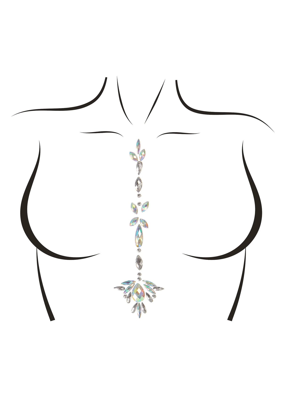 Bestel: Leg Avenue Jade body jewels sticker - bij Happytoys: de erotische sex webshop | liever Happy dan Easy ⭐⭐⭐⭐⭐ - Default Title - 87996 - CLEAR - O/S