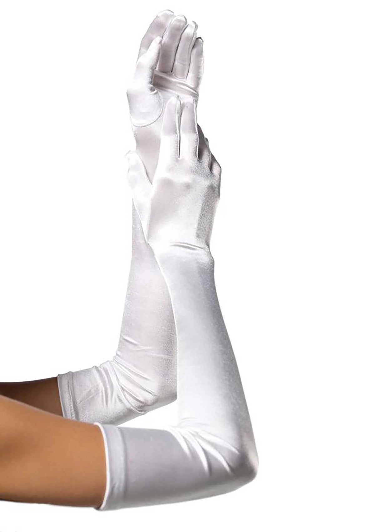 Bestel: Extra Long Satin Gloves by Leg Avenue - bij Happytoys: de erotische sex webshop | liever Happy dan Easy ⭐⭐⭐⭐⭐ - Wit - 88001 - WHITE - O/S