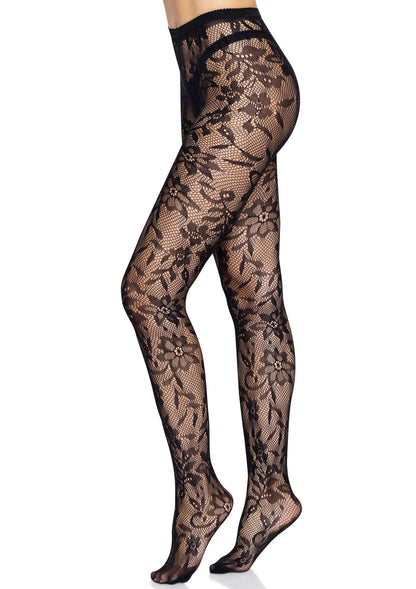 Bestel: Seamless Floral Lace Pantyhose - bij Happytoys: de erotische sex webshop | liever Happy dan Easy ⭐⭐⭐⭐⭐