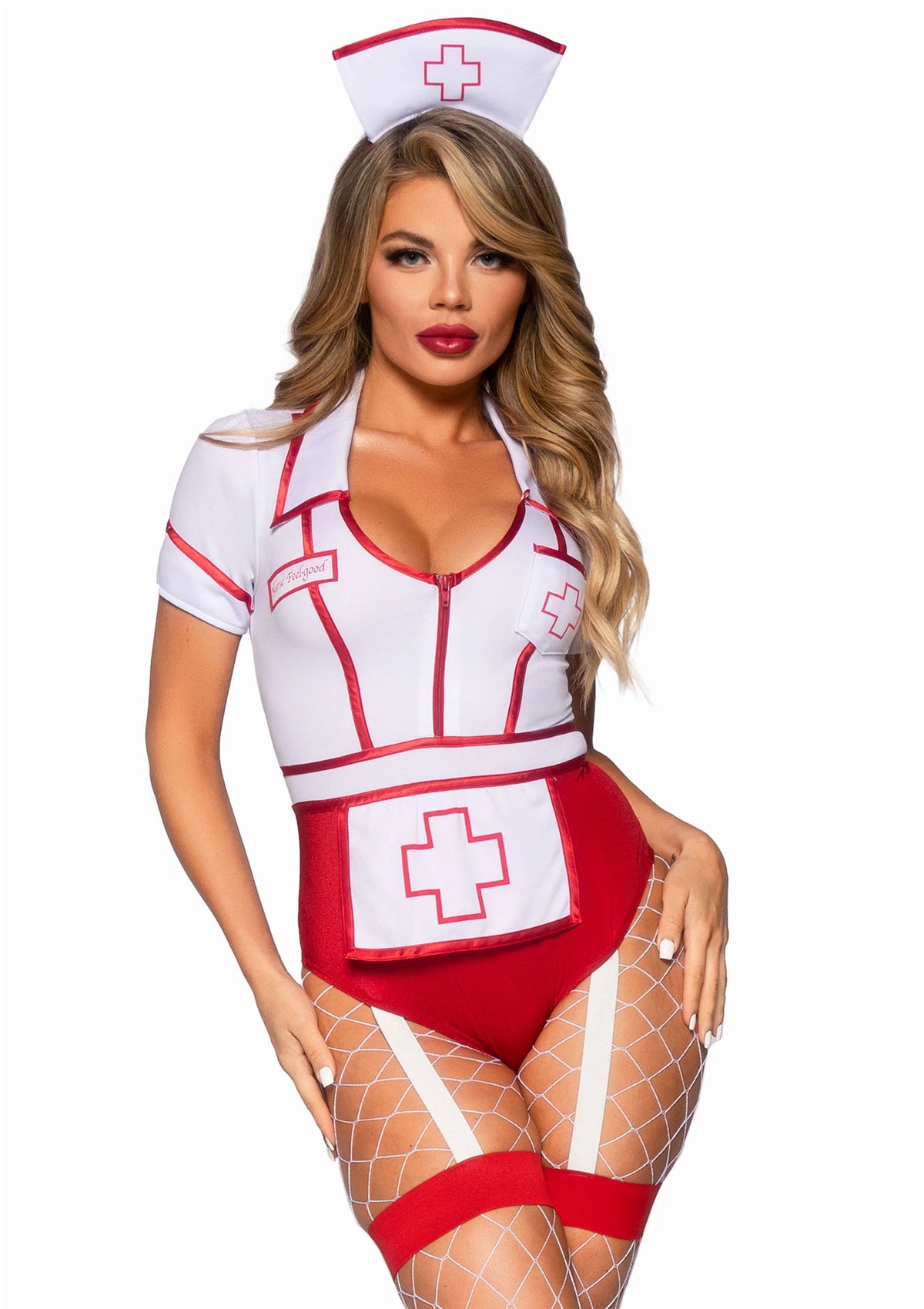 Bestel: Nurse Feelgood Bodysuit by Leg Avenue - bij Happytoys: de erotische sex webshop | liever Happy dan Easy ⭐⭐⭐⭐⭐