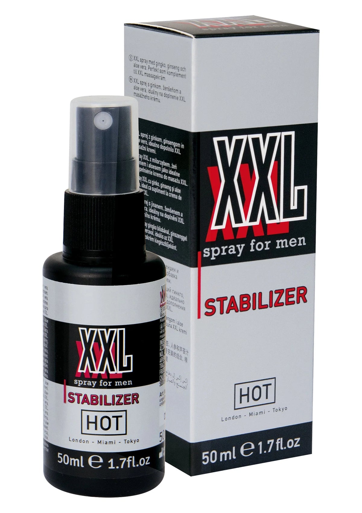 Bestel: XXL Spray For Men 50 ml by Hot - bij Happytoys: de erotische sex webshop | liever Happy dan Easy ⭐⭐⭐⭐⭐ - Default Title - 90223 - NATUREL - 50