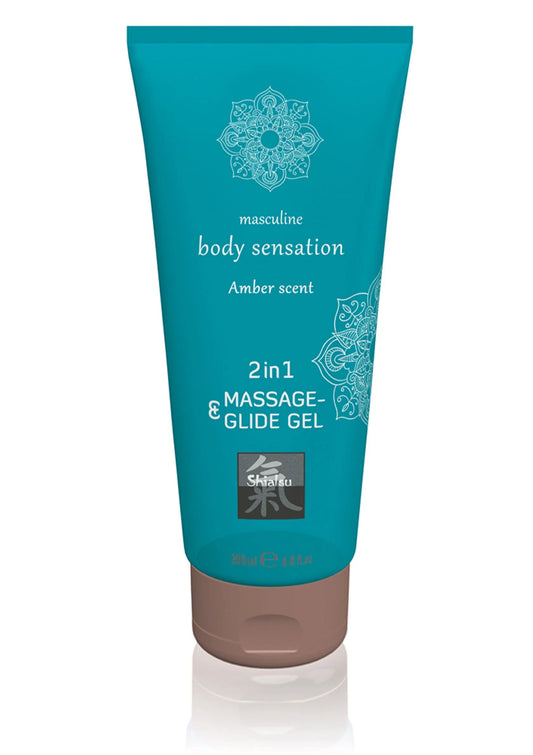 Bestel: Shiatsu 2 in 1 Massage & Glide Gel - bij Happytoys: de erotische sex webshop | liever Happy dan Easy ⭐⭐⭐⭐⭐ - Default Title - 90325 - AMBER - 200