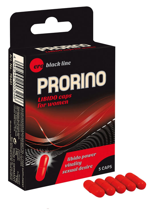 Bestel: Prorino Libido Caps For Women 5 pcs by Hot Prorino - bij Happytoys: de erotische sex webshop | liever Happy dan Easy ⭐⭐⭐⭐⭐ - Default Title - 90363 - NATUREL