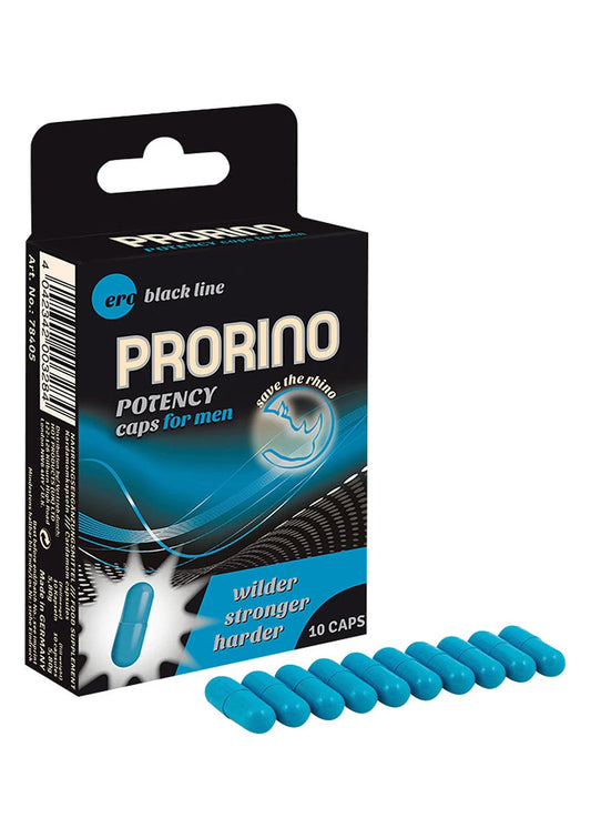 Bestel: Prorino Potency Caps For Men 10 pcs - bij Happytoys: de erotische sex webshop | liever Happy dan Easy ⭐⭐⭐⭐⭐ - Default Title - 90367 - NATUREL