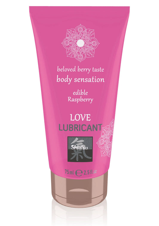 Bestel: Edible Love Lubricant 75 ml Raspberry by Shiatsu Hot - bij Happytoys: de erotische sex webshop | liever Happy dan Easy ⭐⭐⭐⭐⭐ - Default Title - 90452 - RASPBERRY - 75