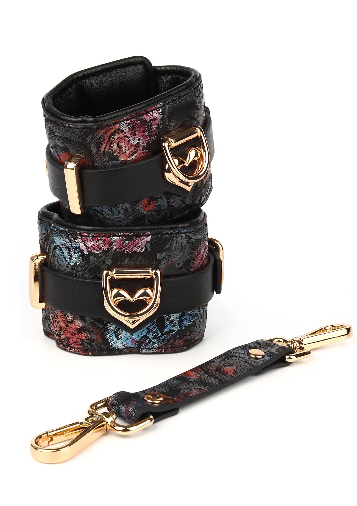 Bestel: Floral Jacquard Ankle Cuffs by Geisha - bij Happytoys: de erotische sex webshop | liever Happy dan Easy ⭐⭐⭐⭐⭐