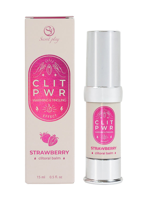Bestel: Clit Pwr Clitoral Balm 15 ml by Secret Play - bij Happytoys: de erotische sex webshop | liever Happy dan Easy ⭐⭐⭐⭐⭐ - Strawberry - 92359 - STRAWBERRY - 15
