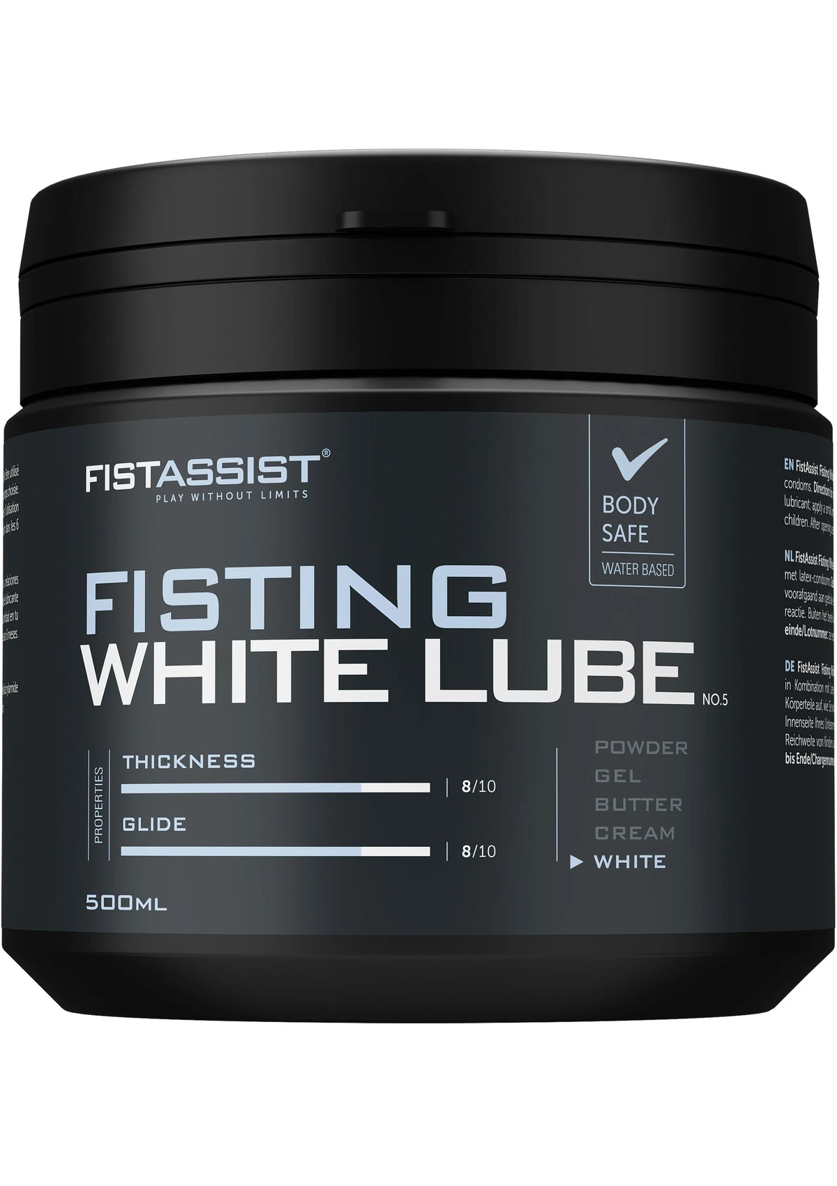 Bestel: Fisting White Lube 500 ml by Cobeco Fist Assist - bij Happytoys: de erotische sex webshop | liever Happy dan Easy ⭐⭐⭐⭐⭐ - Default Title - 92533 - NATUREL - 500