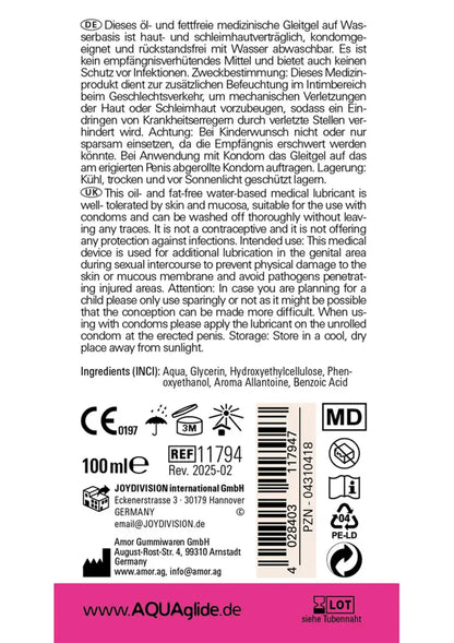 Bestel: Aquaglide 100 ml by Joy Devision - bij Happytoys: de erotische sex webshop | liever Happy dan Easy ⭐⭐⭐⭐⭐