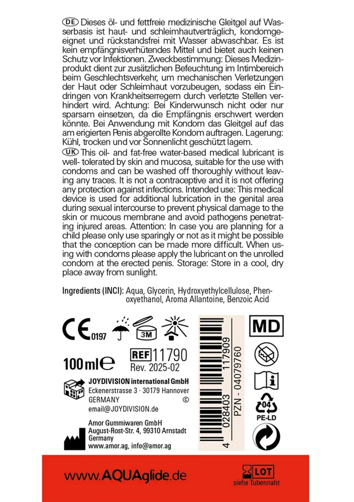 Bestel: Aquaglide 100 ml by Joy Devision - bij Happytoys: de erotische sex webshop | liever Happy dan Easy ⭐⭐⭐⭐⭐